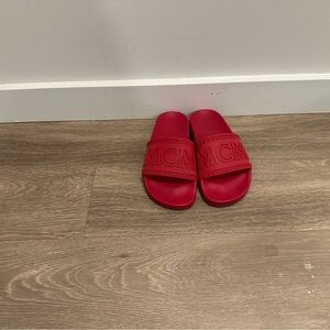 MCM Kids Red Slide Sandals